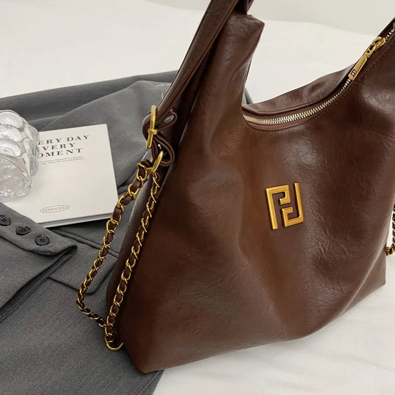 Large PU Hobos Shoulder Bag