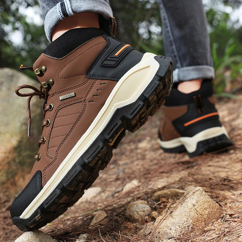 Waterproof Leather Desert Ankle Boots