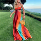 Gradient Tie-Dye Beach Dress