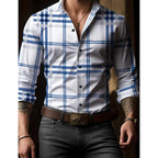 V-Neck Print Casual Shirt