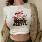 Fairycore Graphic Print Crop Top