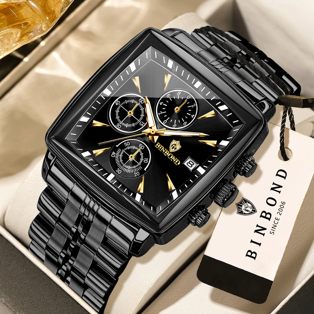 BINBOND Steel Chronograph Quartz Watch