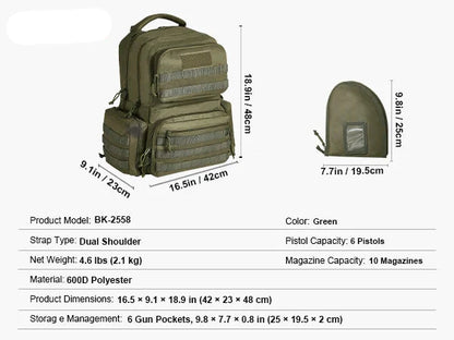Tactical Pistol Range Backpack