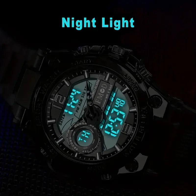 Digital Military Steel Watch