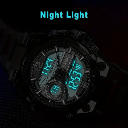 Digital Military Steel Watch