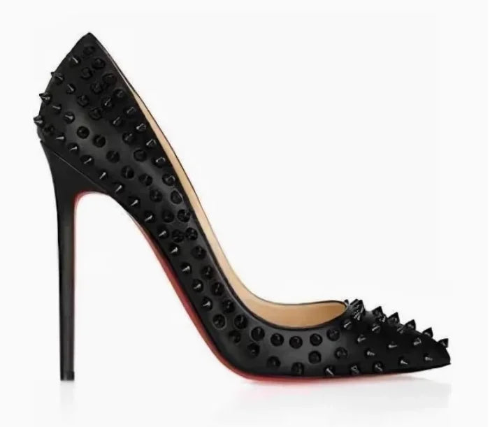 Studded Patent Leather Pumps