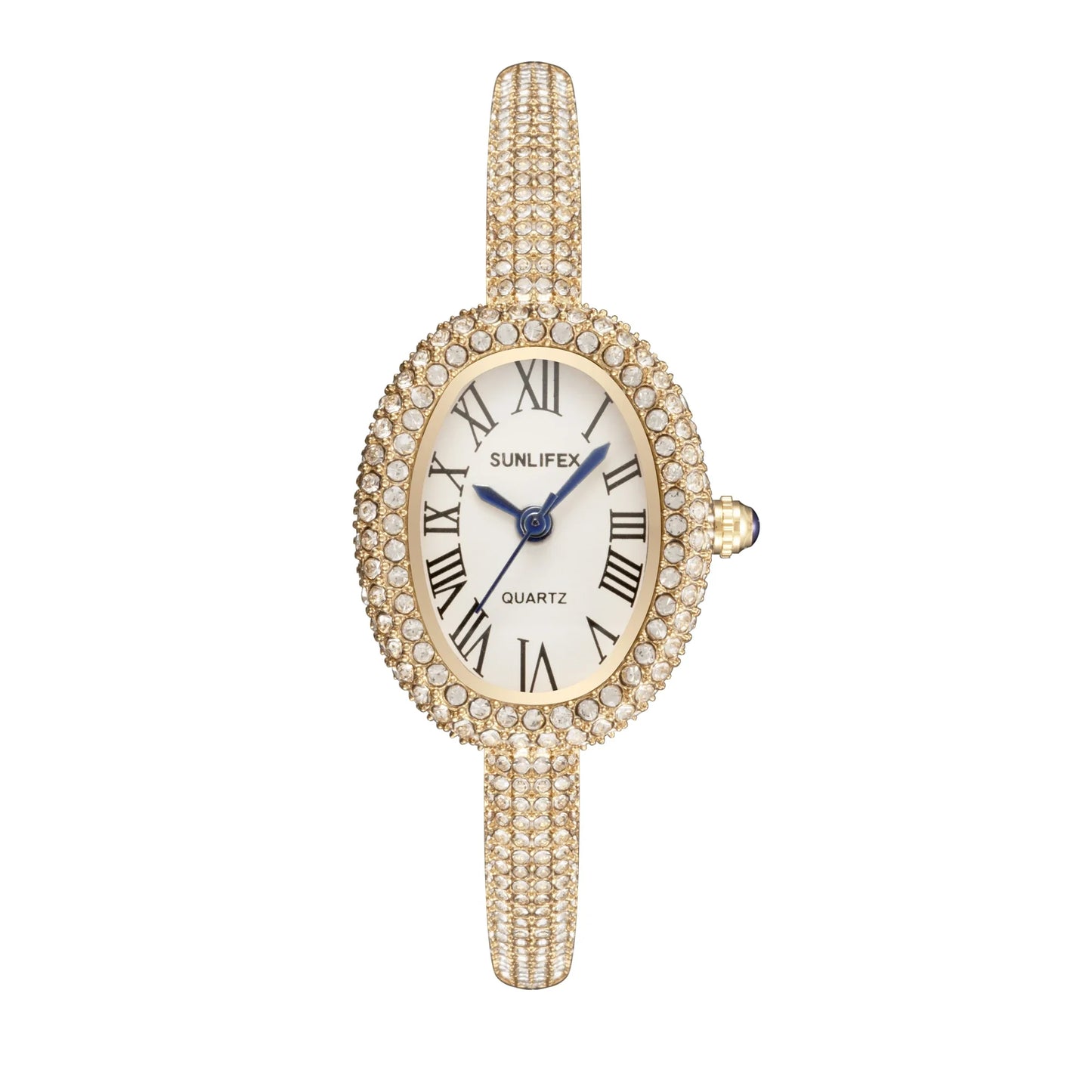 Elegant Rhinestone Oval Women’s Watch