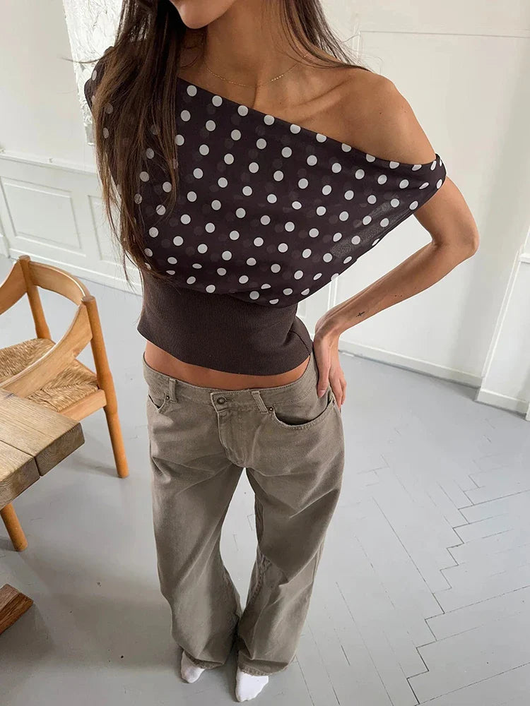 Backless Polka Dot Top