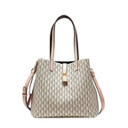 Letter Print Leather Crossbody Bag