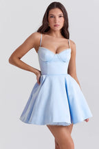 Satin Spaghetti Strap Mini Dress