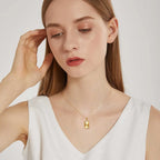 Mprainbow Sunburst Charm Necklace