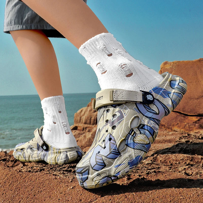 Lightweight Thick-Sole Beach Flip-Flops