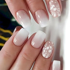 Gradient White Press Nails