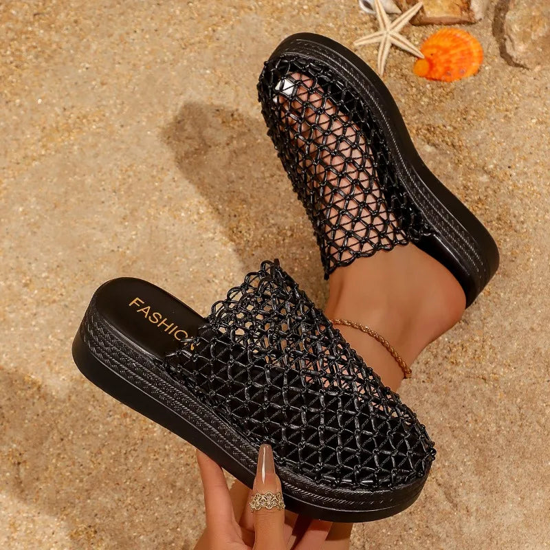 Mid Heel Summer Slides