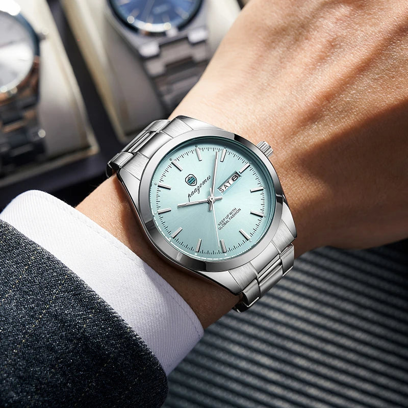PAAZOMU Business Steel Quartz Watch