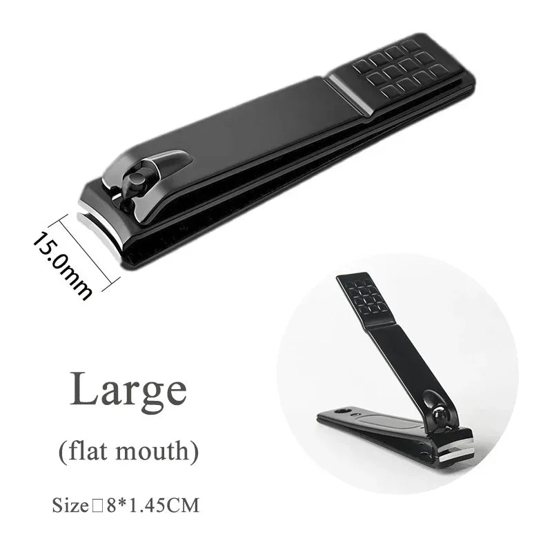 Black Nail Clippers Stainless Steel