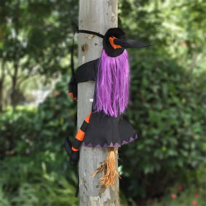 Halloween Crashing Witch Decor