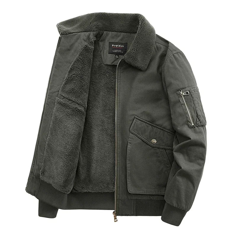 Men's Wool Collar Jacket