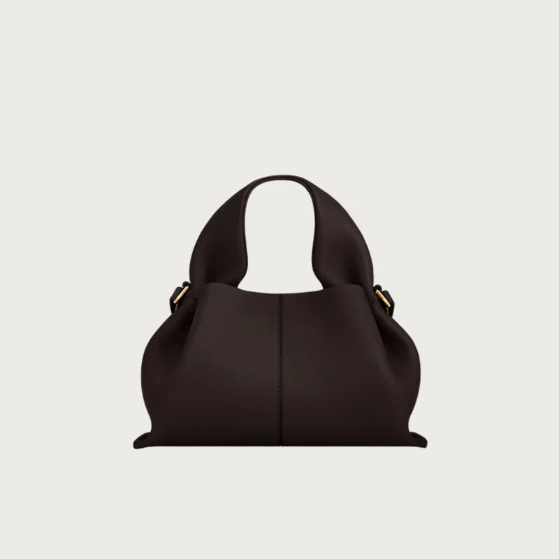 Pleated Leather Crossbody Bag