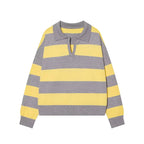 Striped Polo Sweater