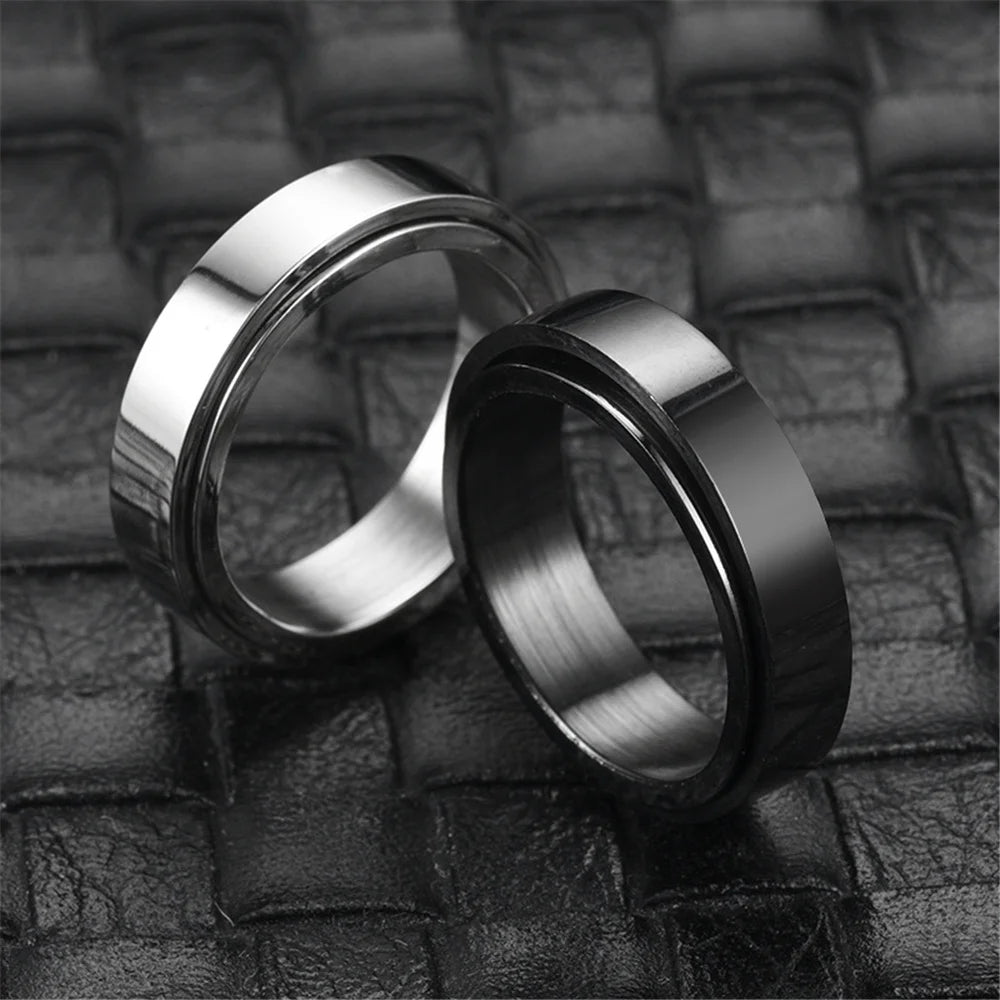 Black Titanium Spinner Ring
