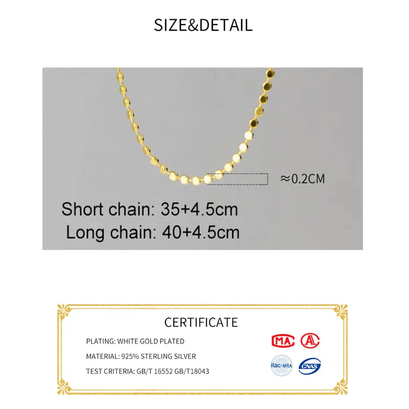 Women’s Sterling Silver Bead Chain Choker