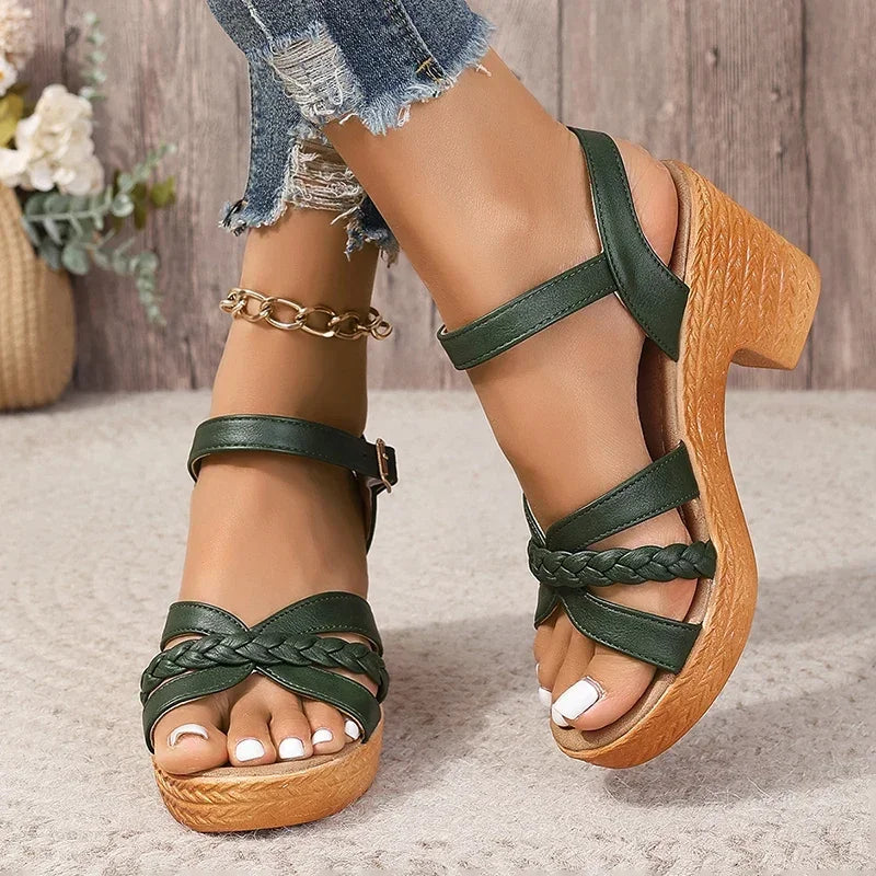 Women Cross Tied Gladiator Sandals