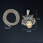 3D Tiger Pendant Necklace