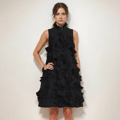 Sleeveless Patchwork Designer Dress