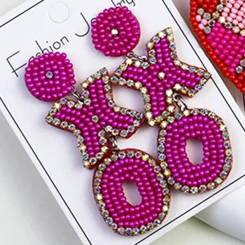 Love Letter Beaded Earrings