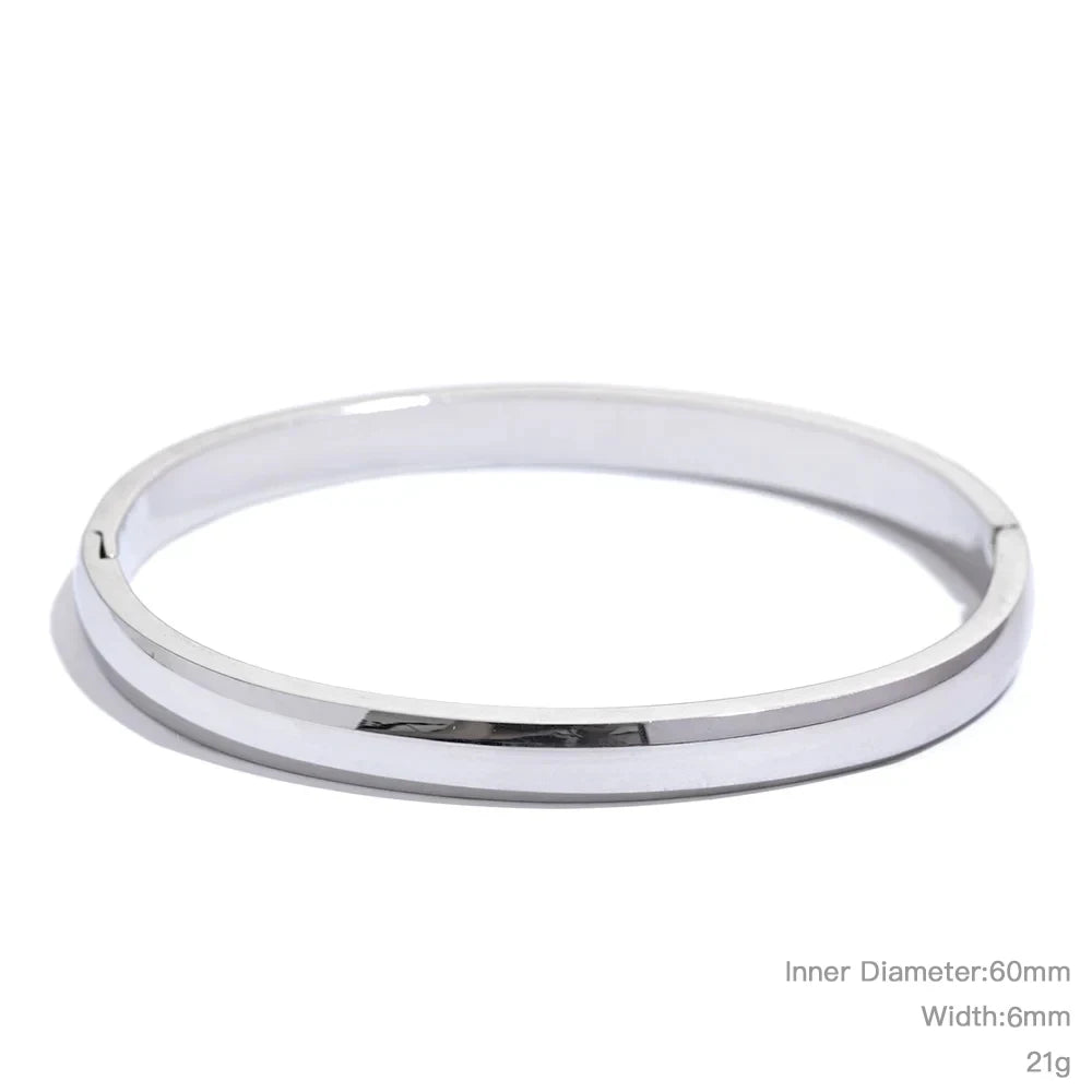 Geometric Gold Bangle Bracelet