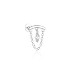Geometric Pearl Zircon Studs