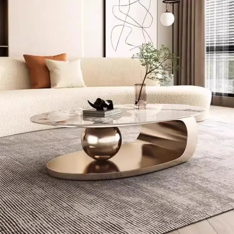 Nordic Minimalist Oval Coffee Table