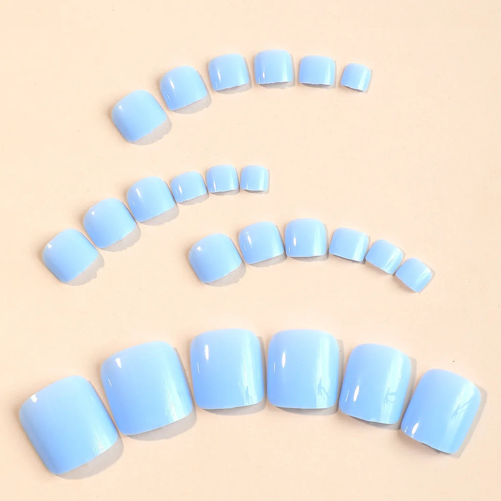 Solid Color False Toenails Summer