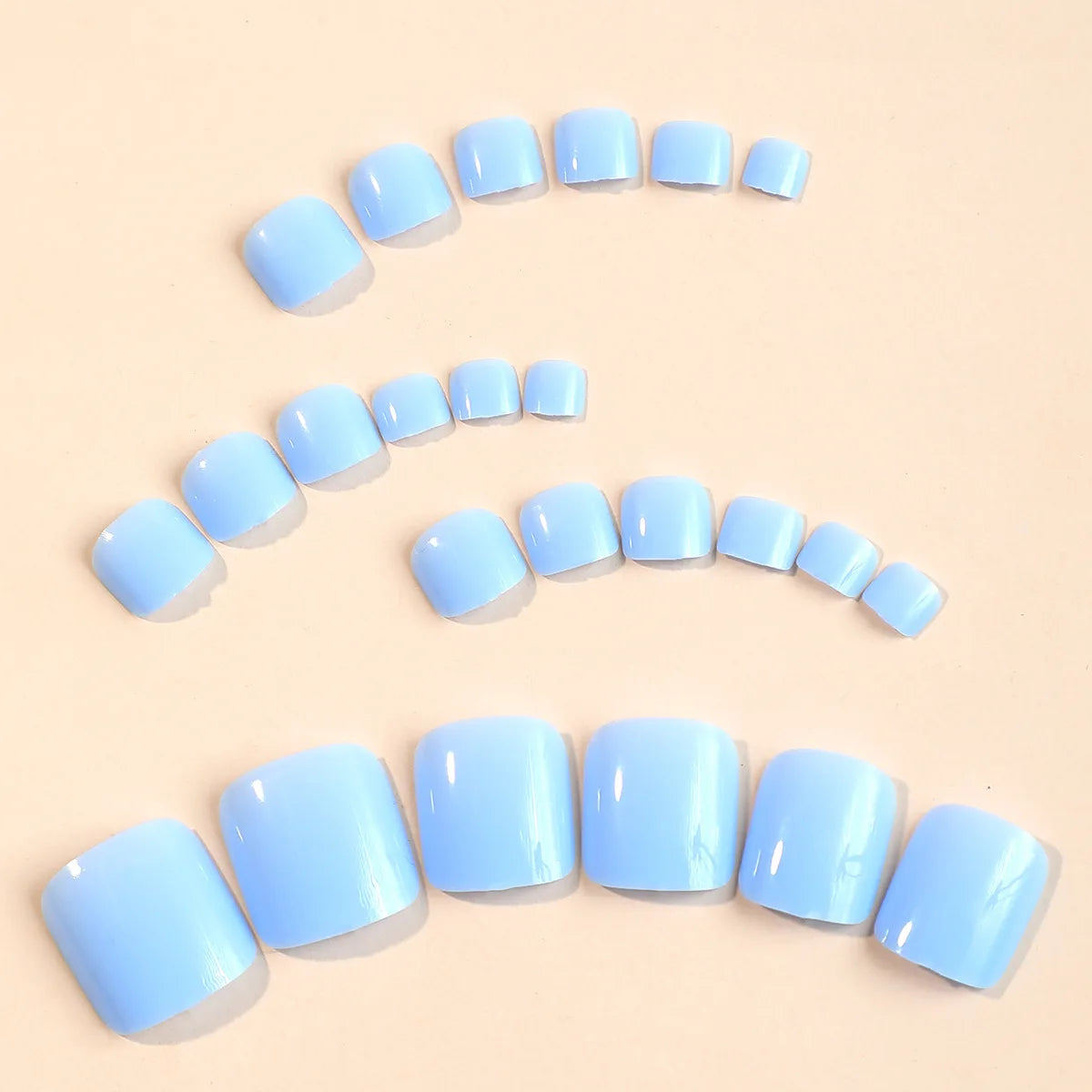 Solid Color False Toenails Summer