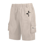 Quick-Dry Star Print Cargo Shorts