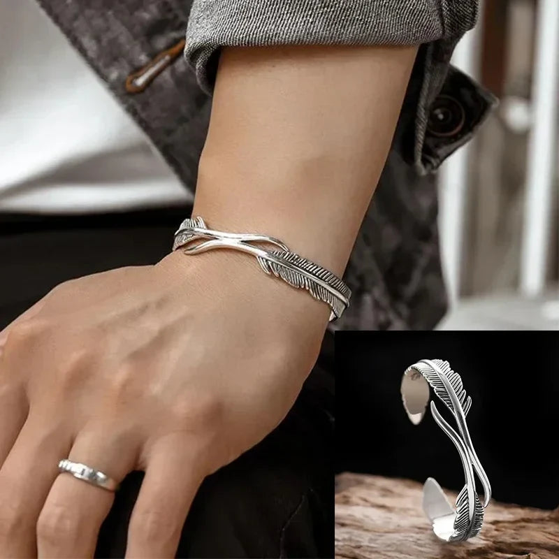 Retro Punk Koi Fish Engraved Bracelet