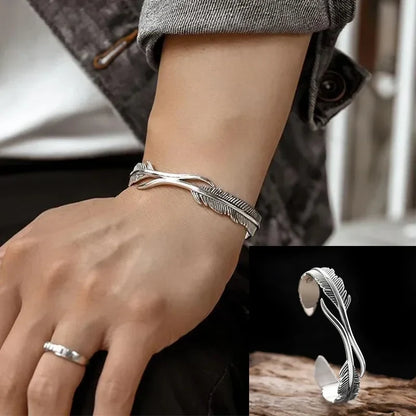 Retro Punk Koi Fish Engraved Bracelet