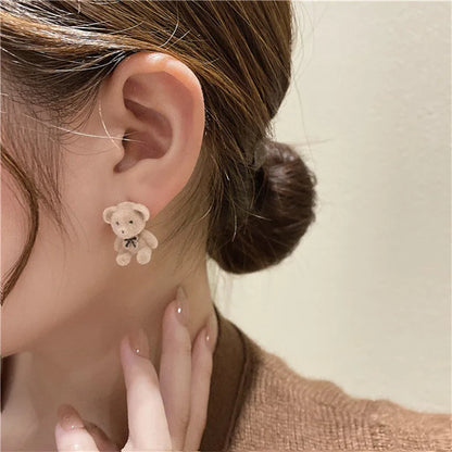 Plush Rabbit Stud Earrings
