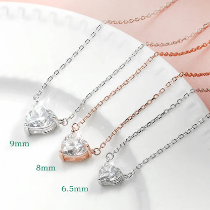 Heart Cut Moissanite Necklace