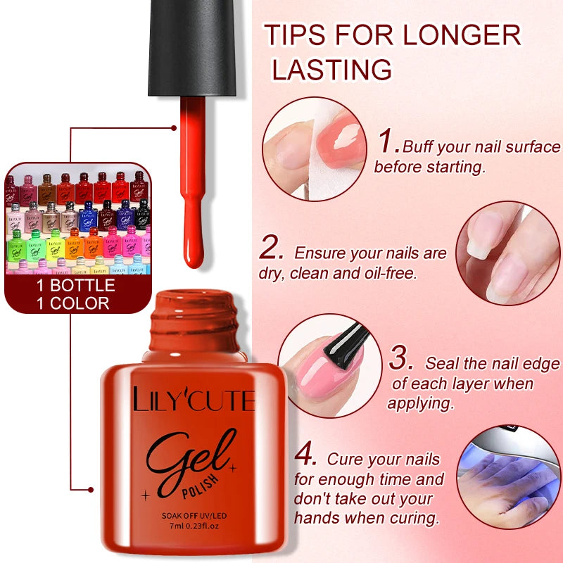 LILYCUTE Dark Red Caramel Gel