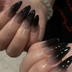 French Tip Fake Nails Almond