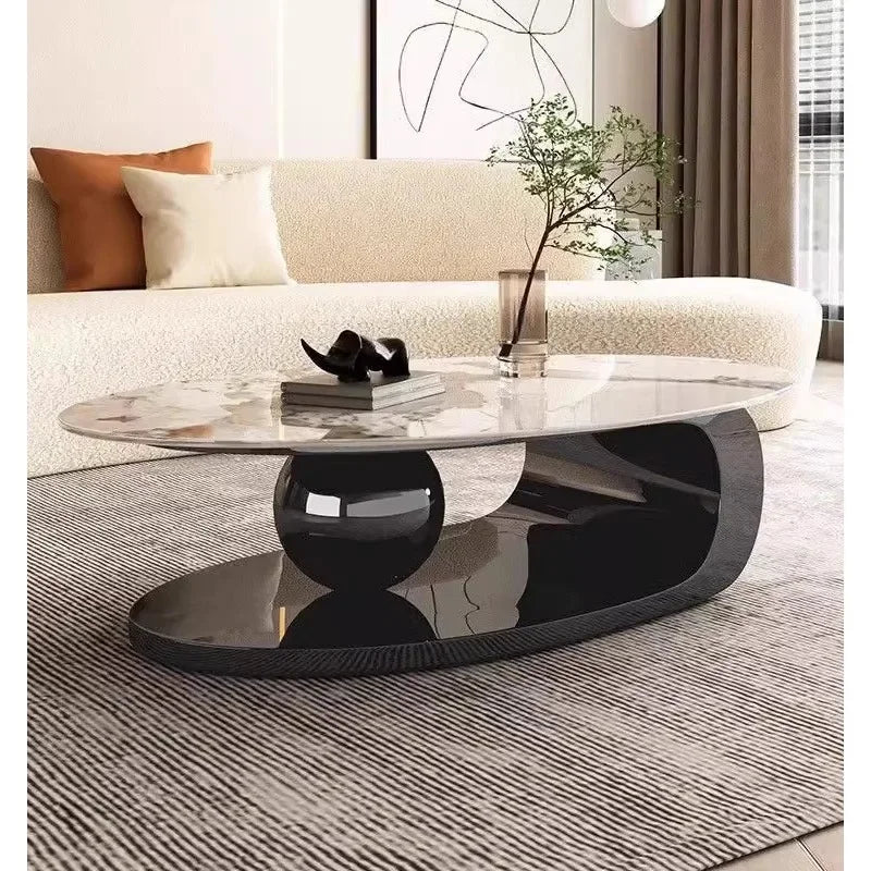 Nordic Minimalist Oval Coffee Table