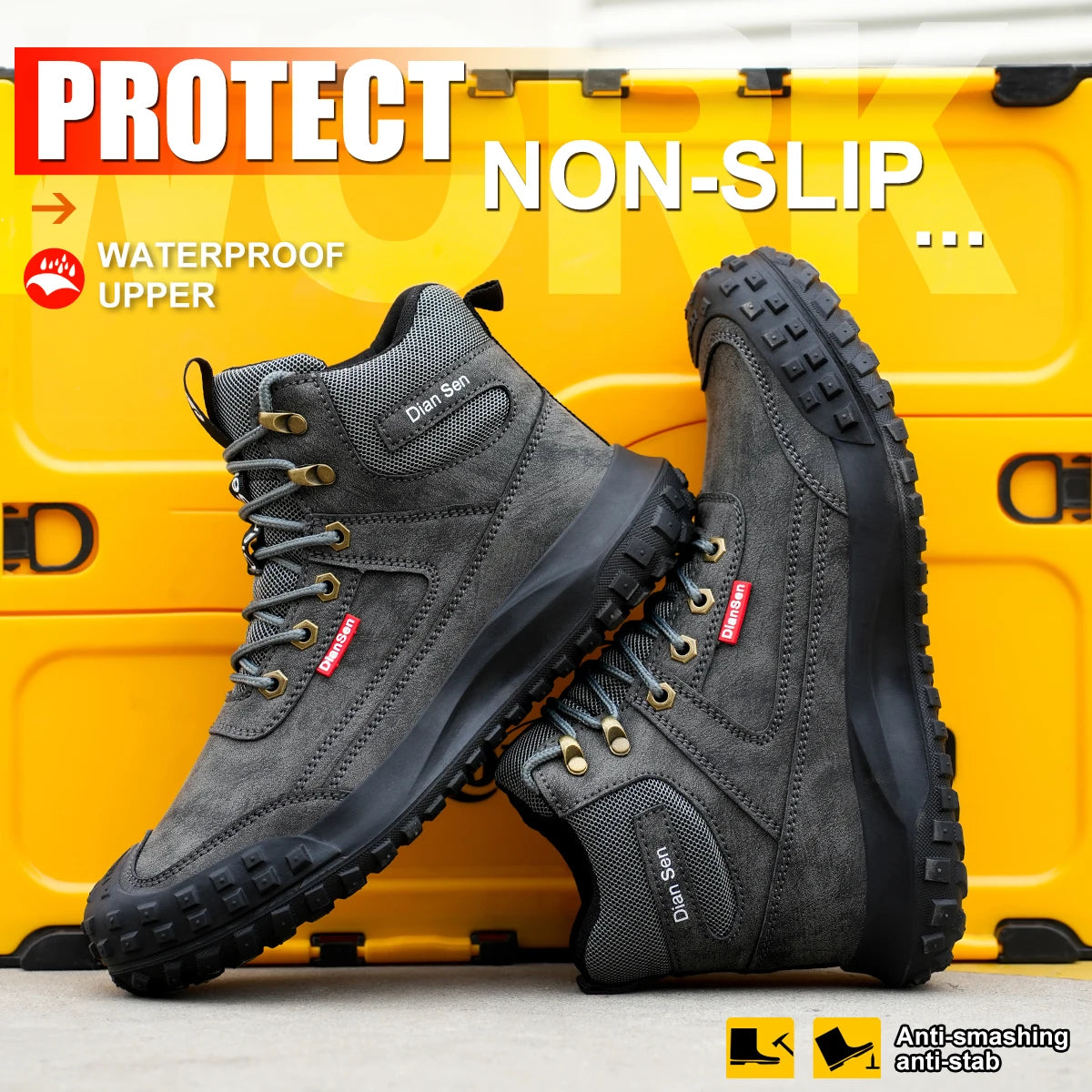 Dian Sen Steel-Toed Safety Shoes
