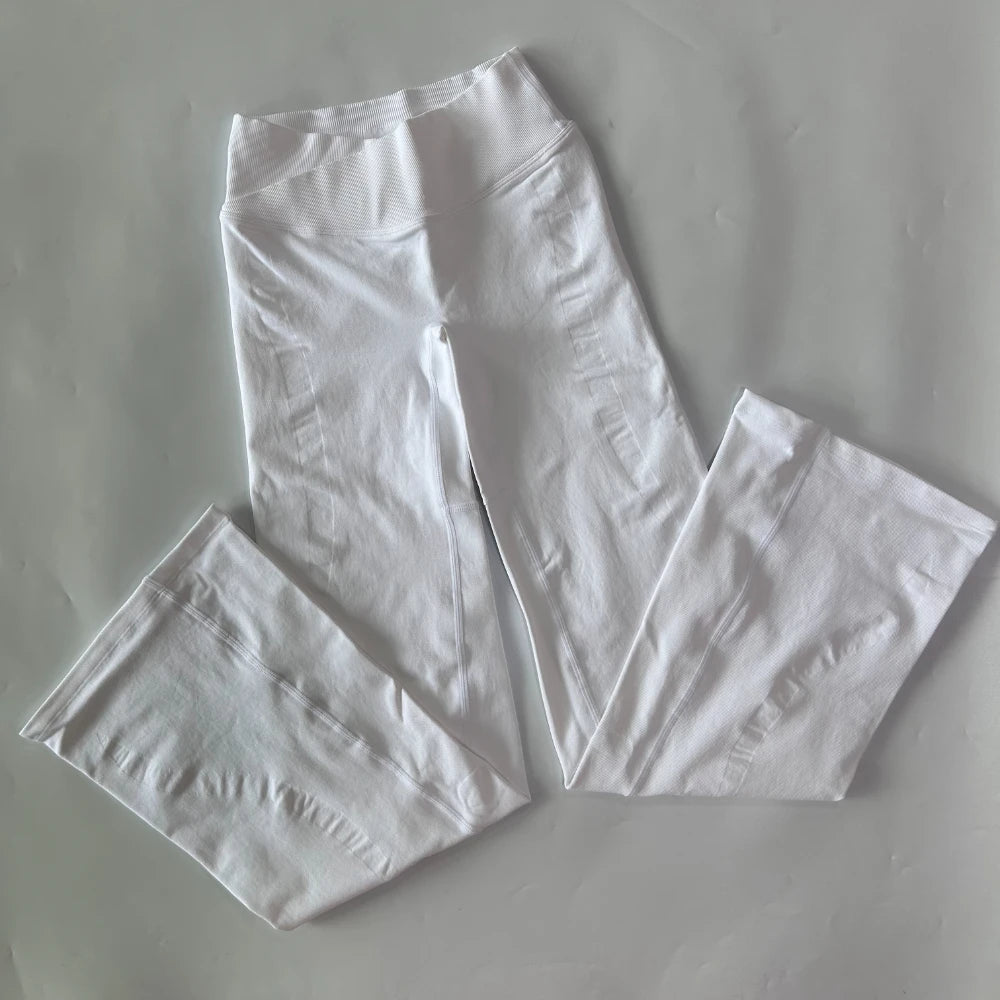 Crossover V-Waist Flared Leggings