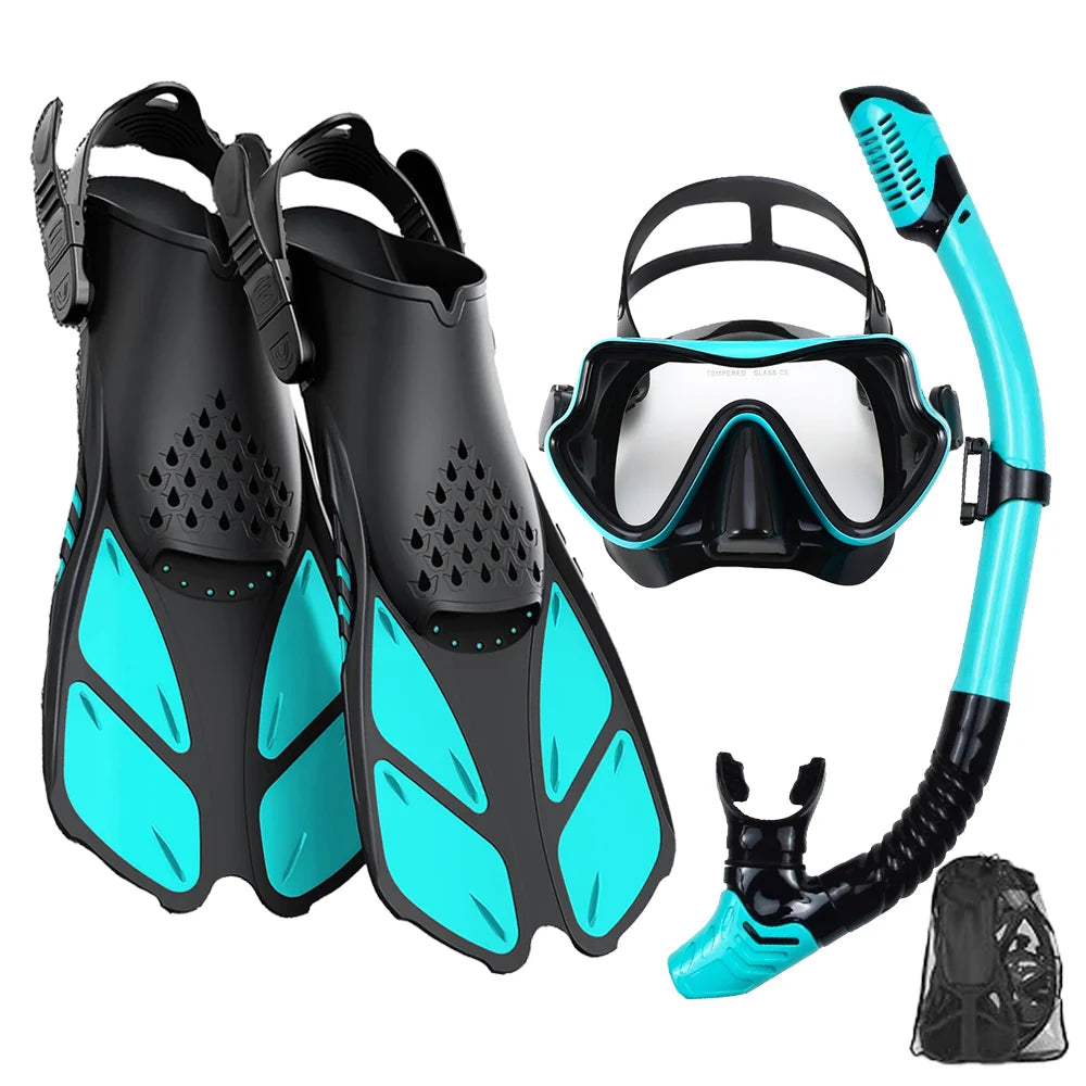Adult Mask Fins Snorkel Set