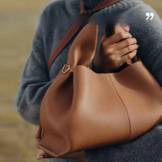 Pleated Leather Crossbody Bag