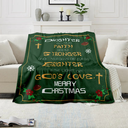 Christmas Blessing Themed Blanket