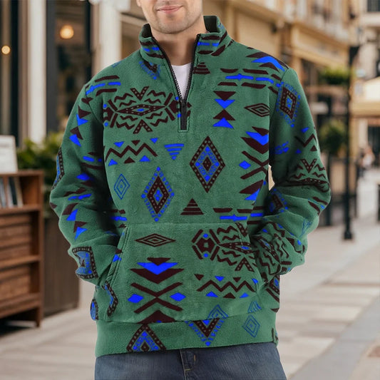 Geometric Pullover Hoodie