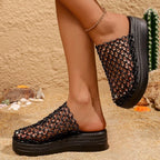Mid Heel Summer Slides